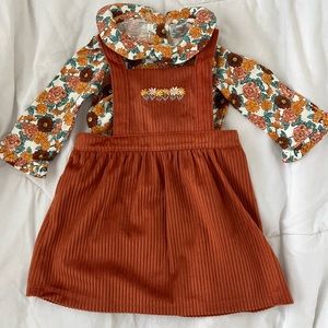 🧸Corduroy dress with top